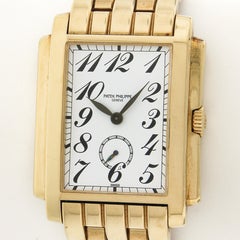 Patek Philippe Gondolo Rectangular 18k Yellow Gold Watch Ref 5024/1 Ca 2000