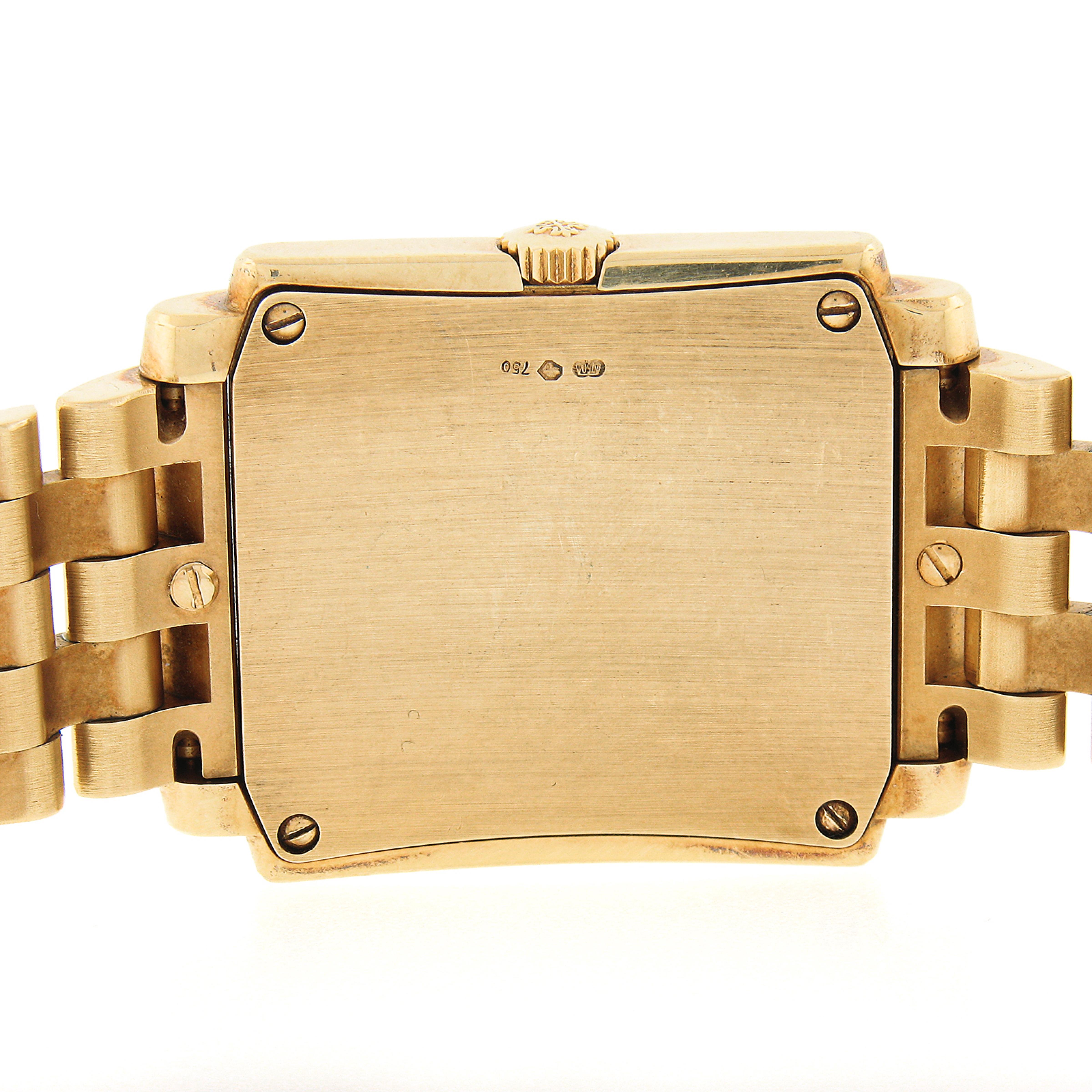 Patek Philippe Gondolo Rectangular 18k Yellow Gold Watch Ref 5024/1 Ca 2000 In Good Condition In Montclair, NJ