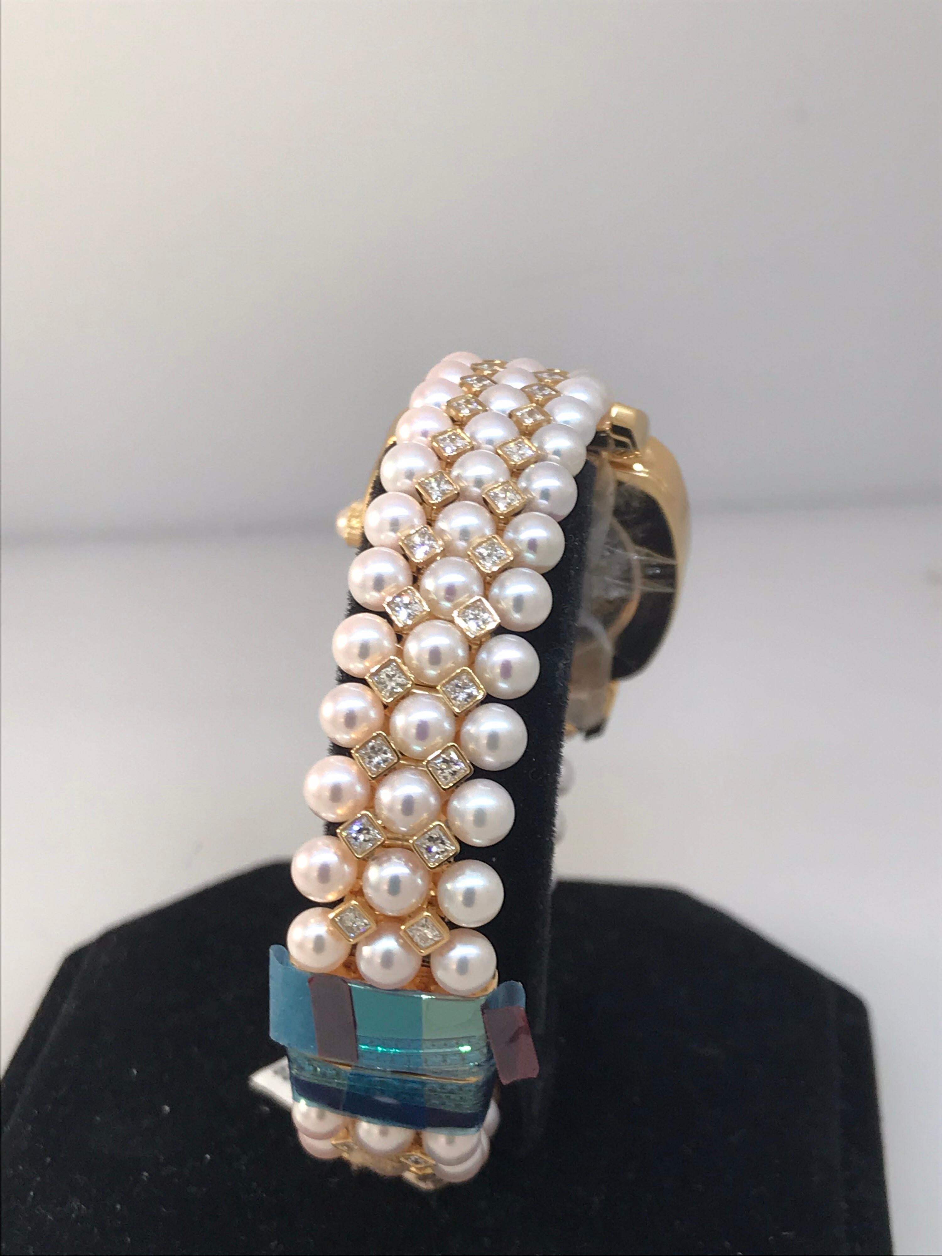 Patek Philippe Gondolo Rose Gold Diamond Pearl Bracelet Ladies Watch 7042/100R 1