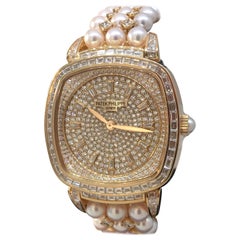 Patek Philippe Gondolo Rose Gold Diamond Pearl Bracelet Ladies Watch 7042/100R
