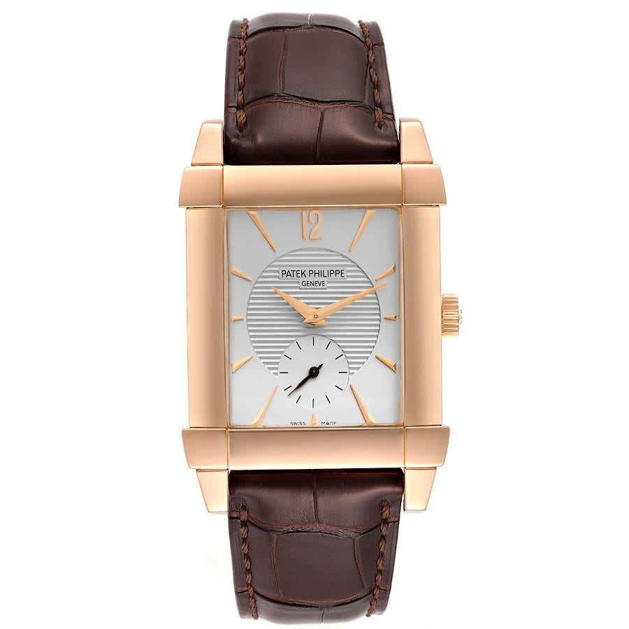 Patek Philippe Gondolo Small Seconds Rose Gold Silver Dial Mens Watch ...