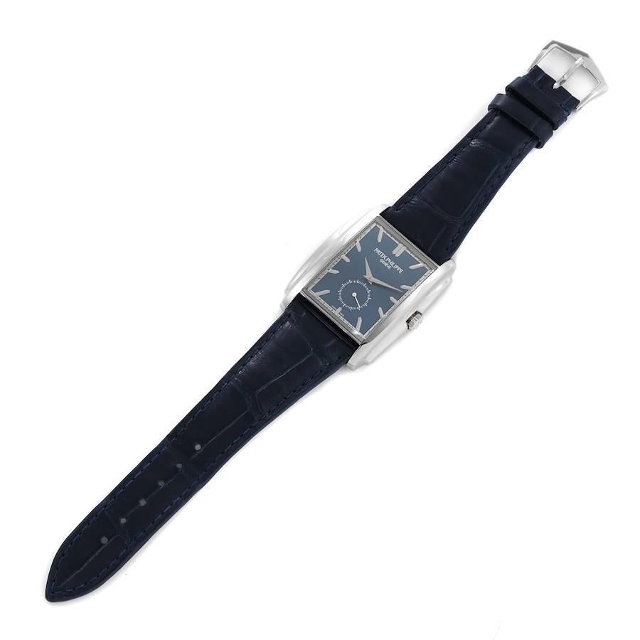 Patek Philippe Gondolo Small Seconds White Gold Blue Dial Mens Watch 5124 Papers 2