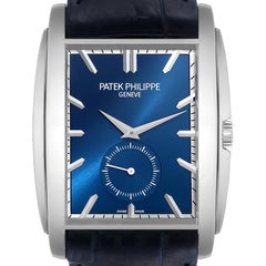 Patek Philippe Gondolo Small Seconds White Gold Blue Dial Mens Watch 5124 Papers