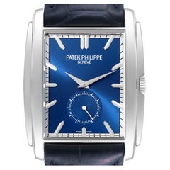 Patek Philippe Gondolo Small Seconds White Gold Blue Dial Mens Watch 5124 Papers
