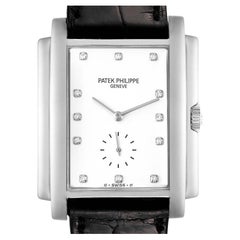 Herrenuhr " Gondolo Small Seconds" aus Weißgold mit Diamanten von Patek Philippe 5024