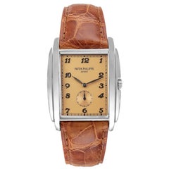 Patek Philippe Gondolo Small Seconds White Gold Mens Watch 5124