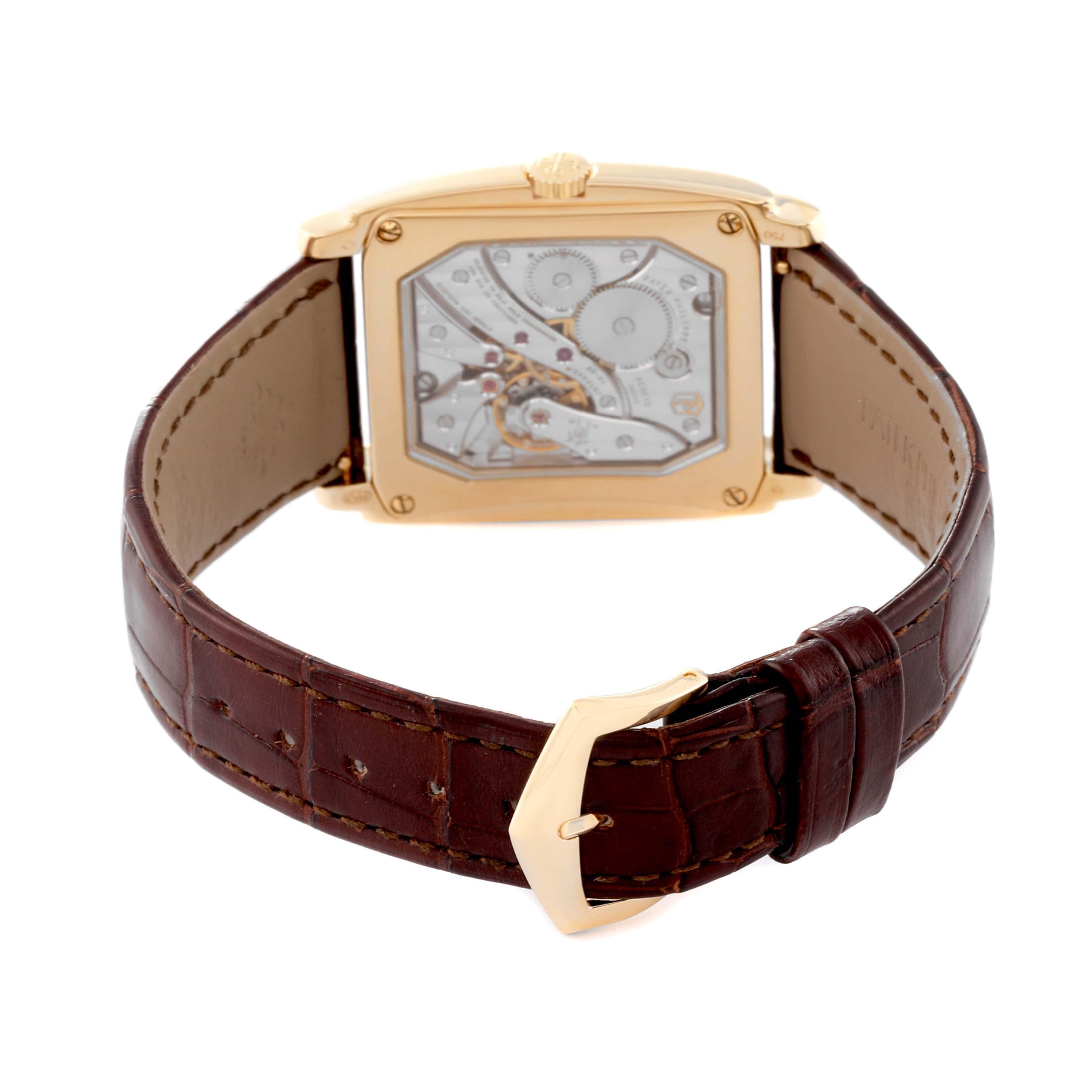 Patek Philippe Gondolo Small Seconds Yellow Gold Silver Dial Mens Watch 5124 For Sale 2