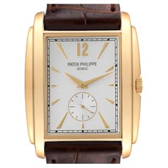 Patek Philippe Gondolo Small Seconds Yellow Gold Silver Dial Mens Watch 5124