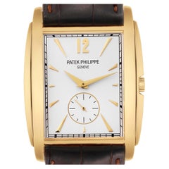 Patek Philippe Montre Gondolo Small Seconds à cadran en or jaune et argent pour hommes 5124