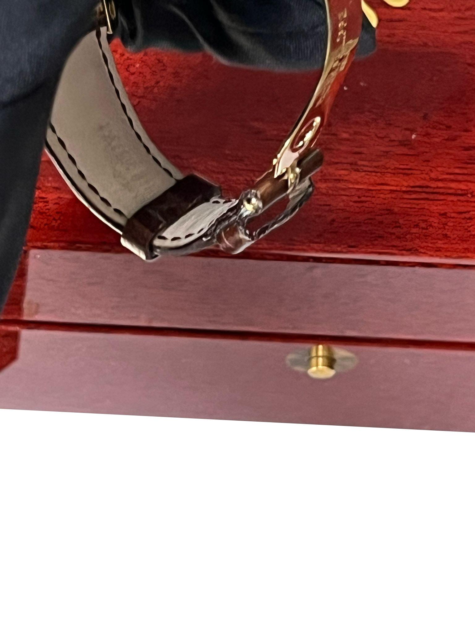 Patek Philippe Gondolo Tiffany Dial 18K Yellow Gold Leather Strap Watch 5111J 9