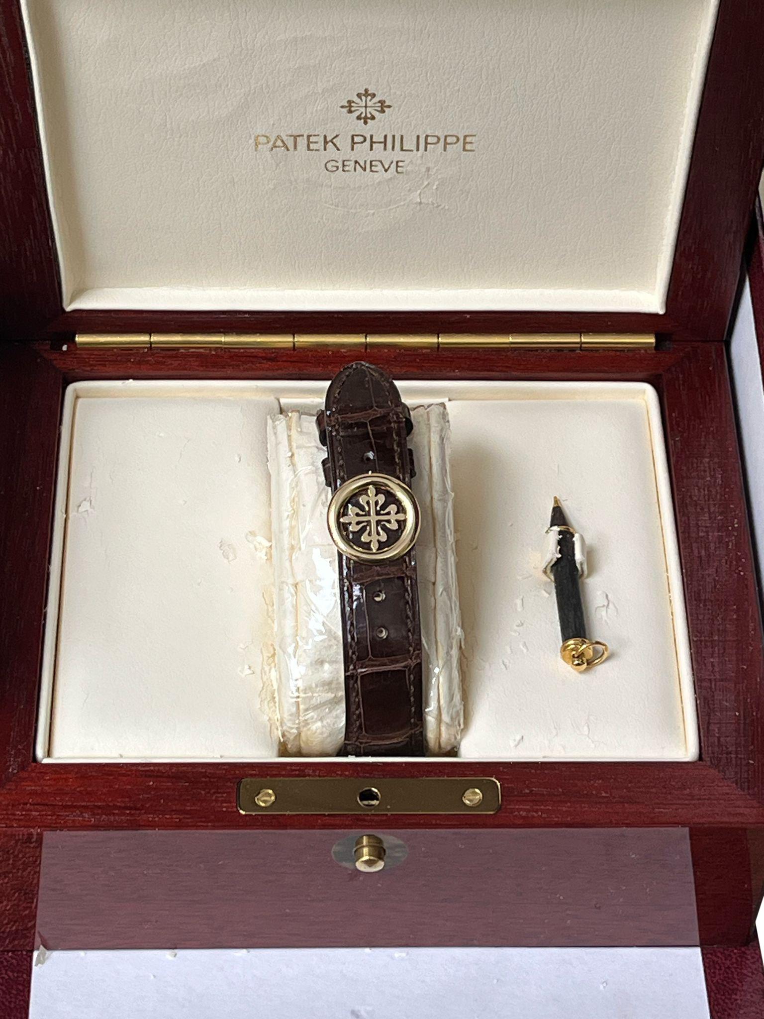 Patek Philippe Gondolo Tiffany Dial 18K Yellow Gold Leather Strap Watch 5111J 13