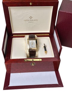 Patek Philippe Gondolo Tiffany Dial 18K Yellow Gold Leather Strap Watch 5111J