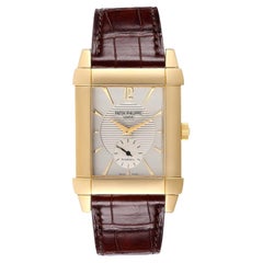 Patek Philippe Gondolo Tiffany Dial 18K Yellow Gold Leather Strap Watch 5111J
