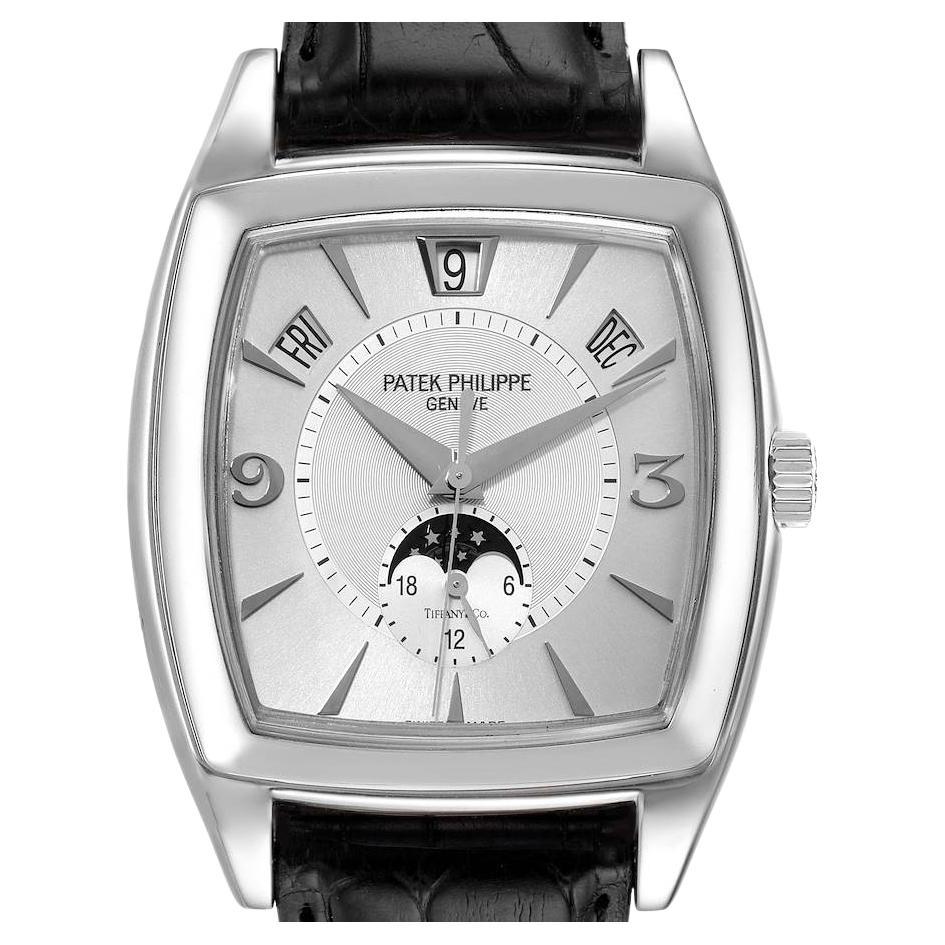Patek Philippe White Gold Annual Calendar Calatrava Wristwatch Ref 