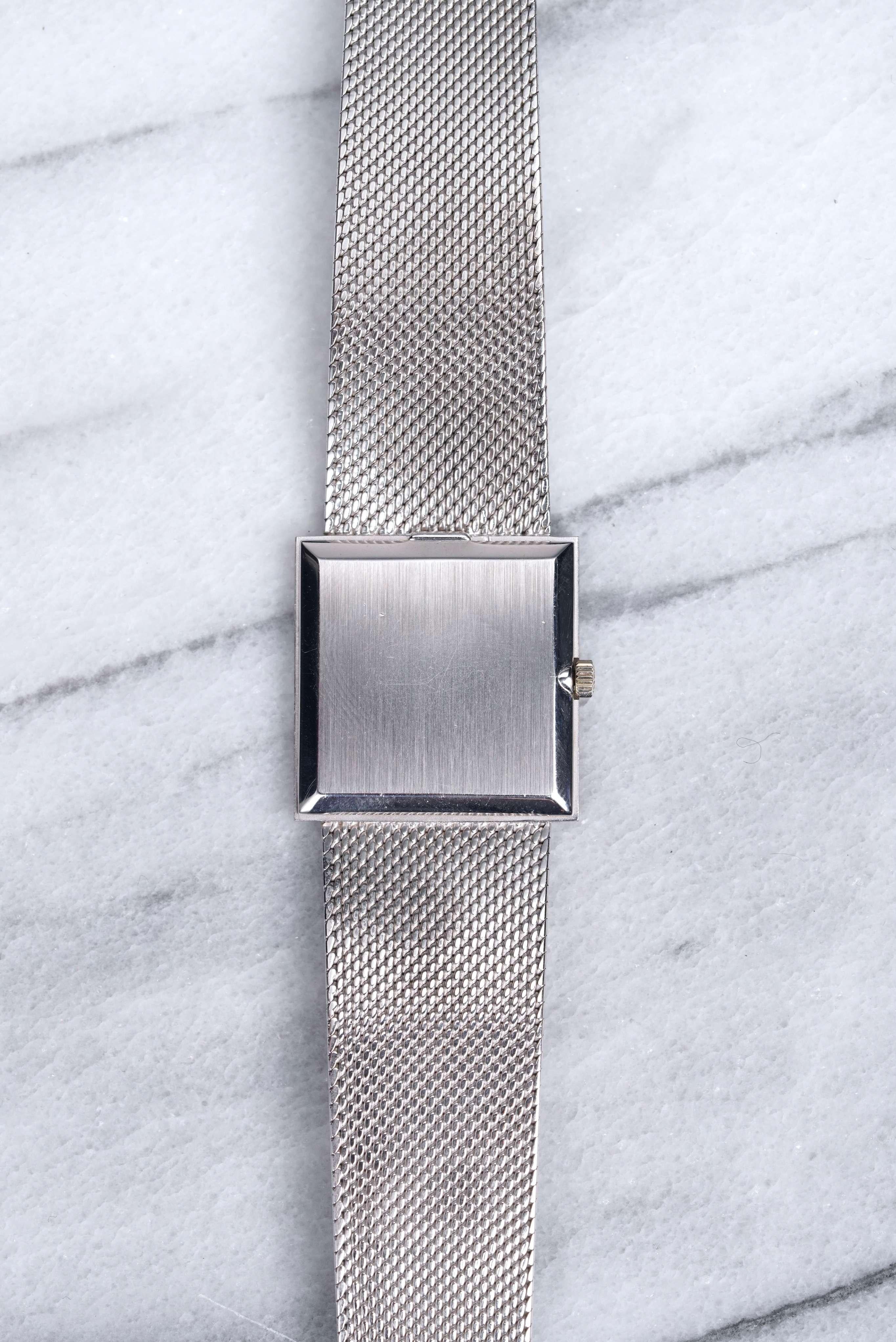Patek Philippe Gondolo Watch in 18K White Gold, 1970s In Good Condition For Sale In New York, NY