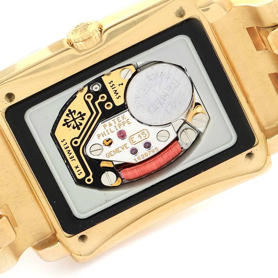 Damenuhr mit weißem Gondolo-Zifferblatt aus Gelbgold von Patek Philippe, 4824 Papiere im Angebot 5