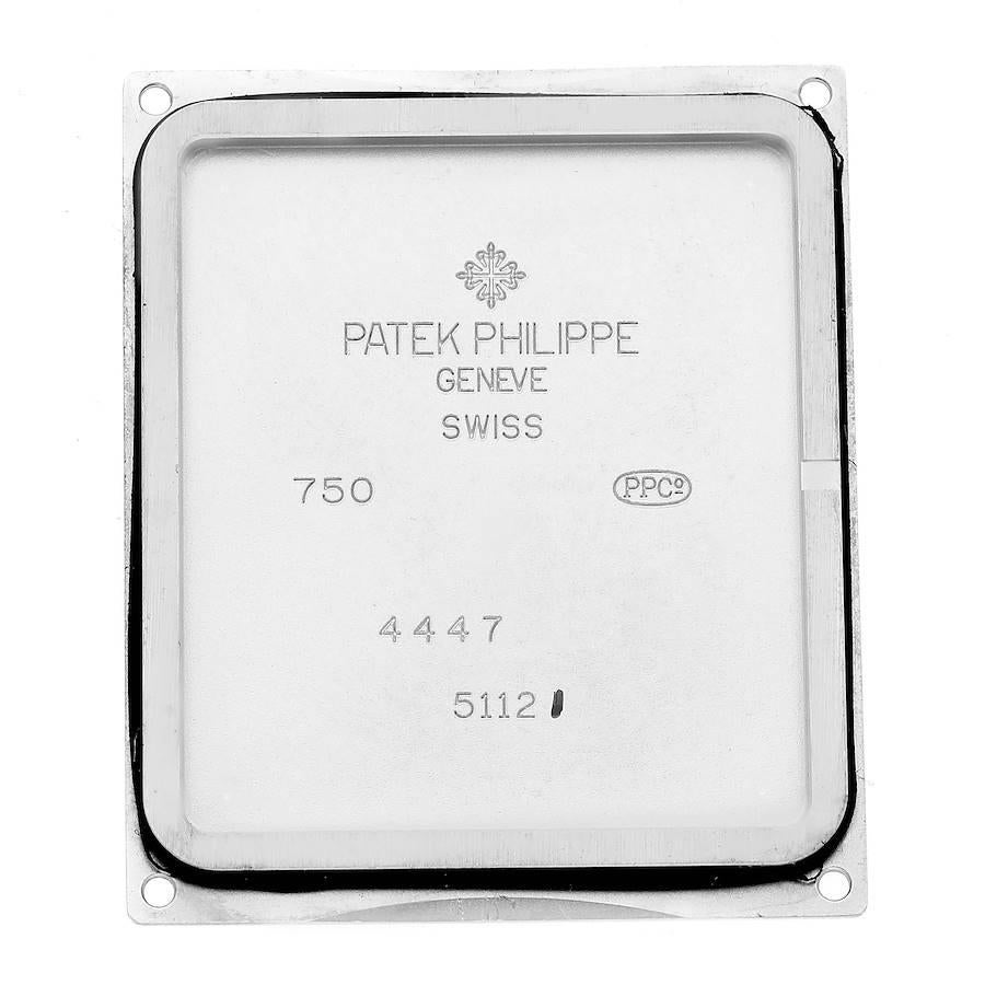 Patek Philippe Gondolo Weißgold-Herrenuhr 5112 mit schwarzem Zifferblatt und Diamanten im Angebot 4