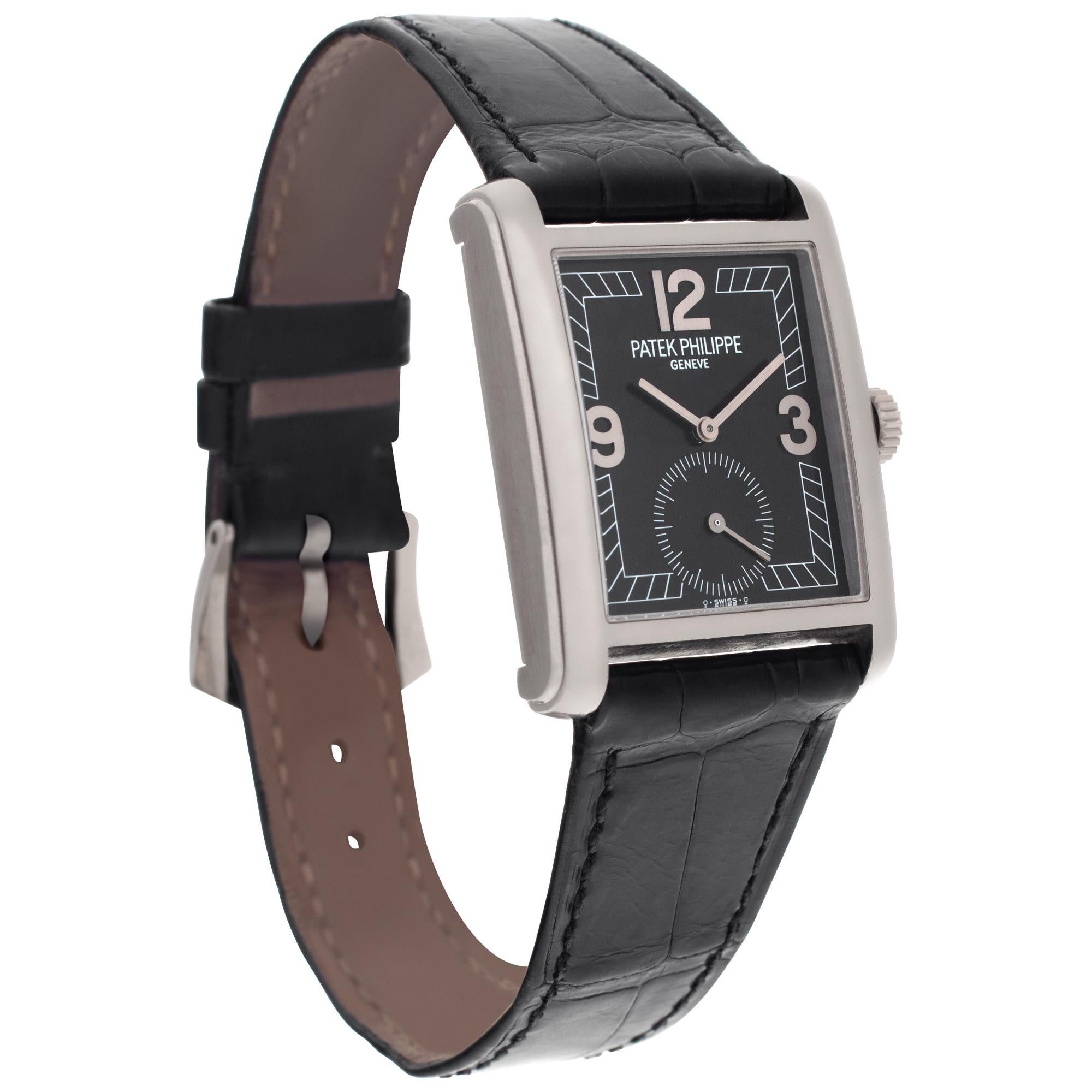 Manuale Patek Philippe Gondolo Weißgold-Armbanduhr mit Untersetzern Ref 5014 aus Weißgold im Zustand „Hervorragend“ im Angebot in Surfside, FL