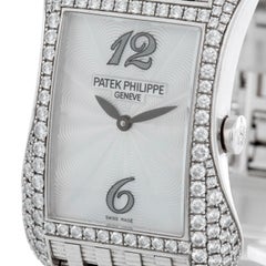 Patek Philippe Gondolo White Gold Mother of Pearl Diamond Ladies Watch 4972G
