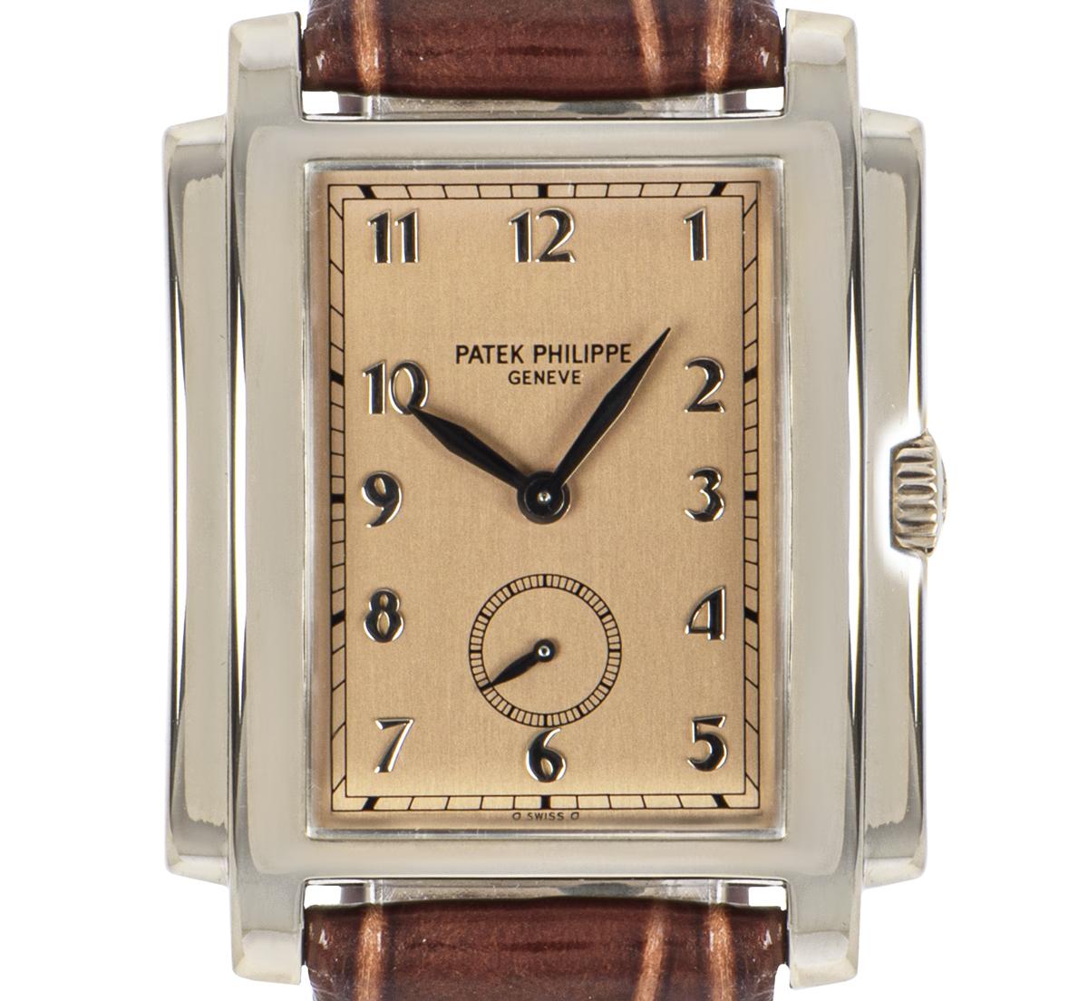 Patek Philippe Gondolo White Gold Salmon Dial 5024G In Excellent Condition In London, GB