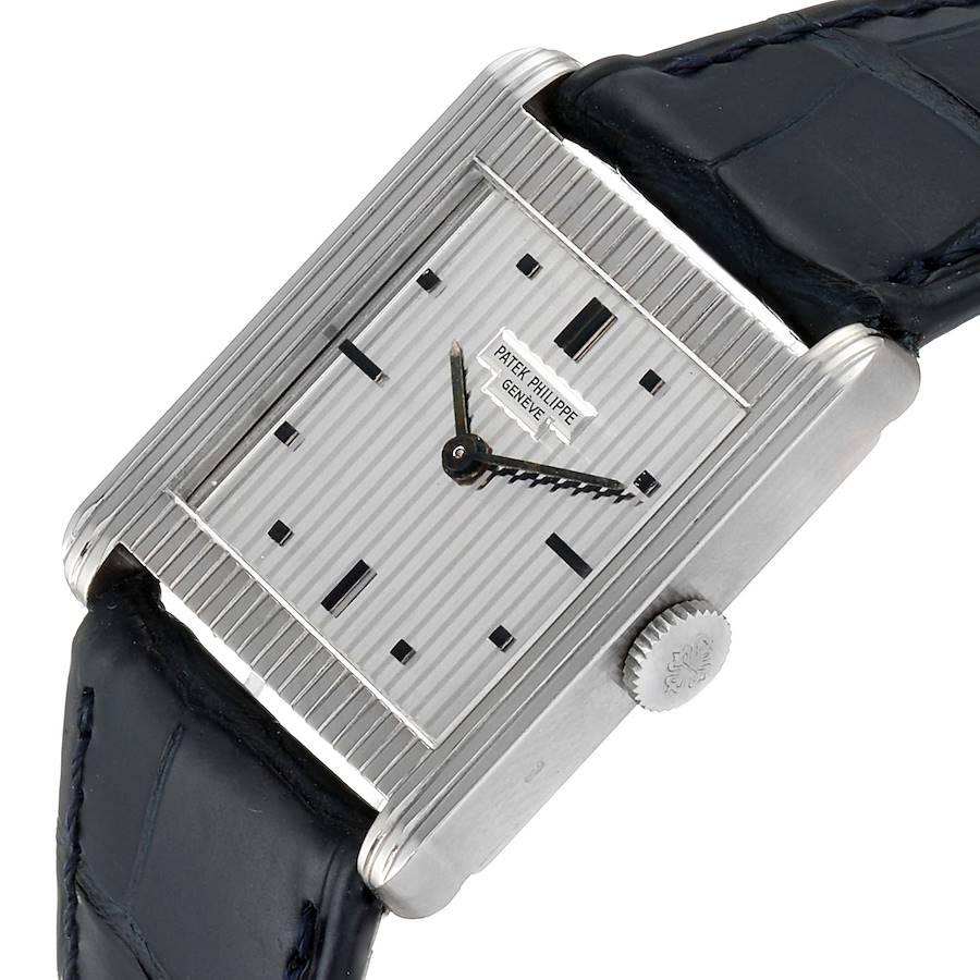 Patek Philippe Gondolo White Gold Silver Dial Vintage Men's Watch 3467 For Sale 2
