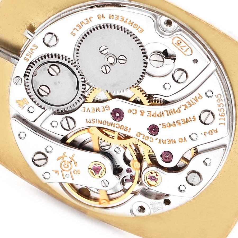 Patek Philippe Gondolo Yellow Gold Champagne Dial Vintage Mens Watch 3528 In Excellent Condition In Atlanta, GA