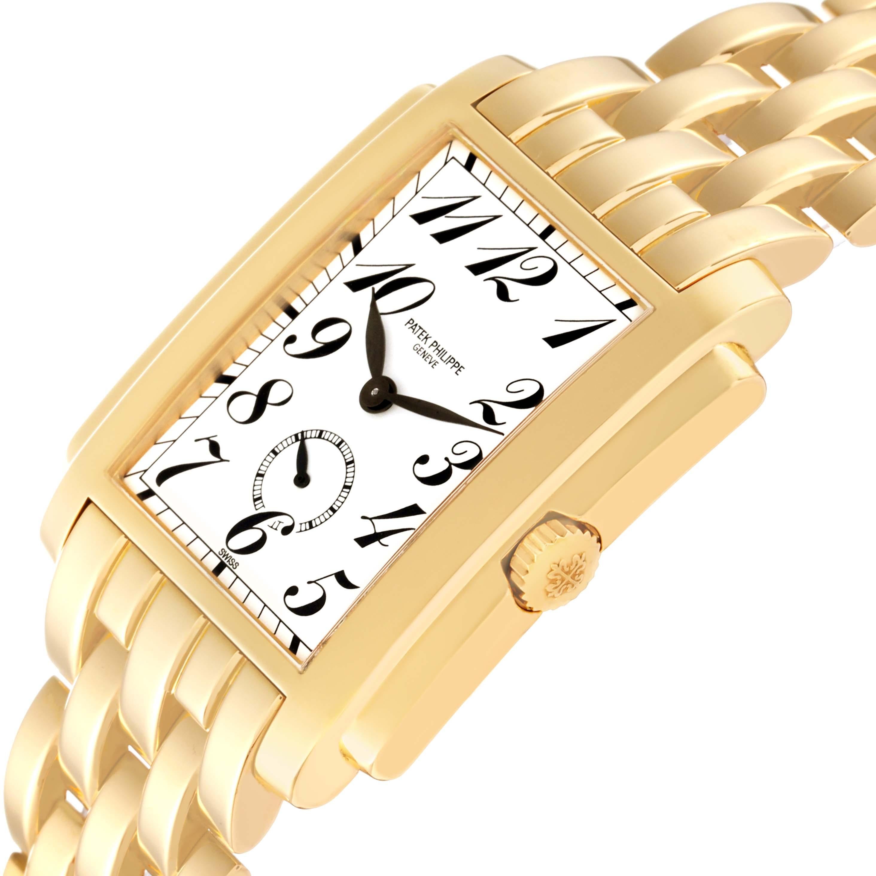 Men's Patek Philippe Gondolo Yellow Gold Small Seconds Mens Watch 5024 Box Papers For Sale