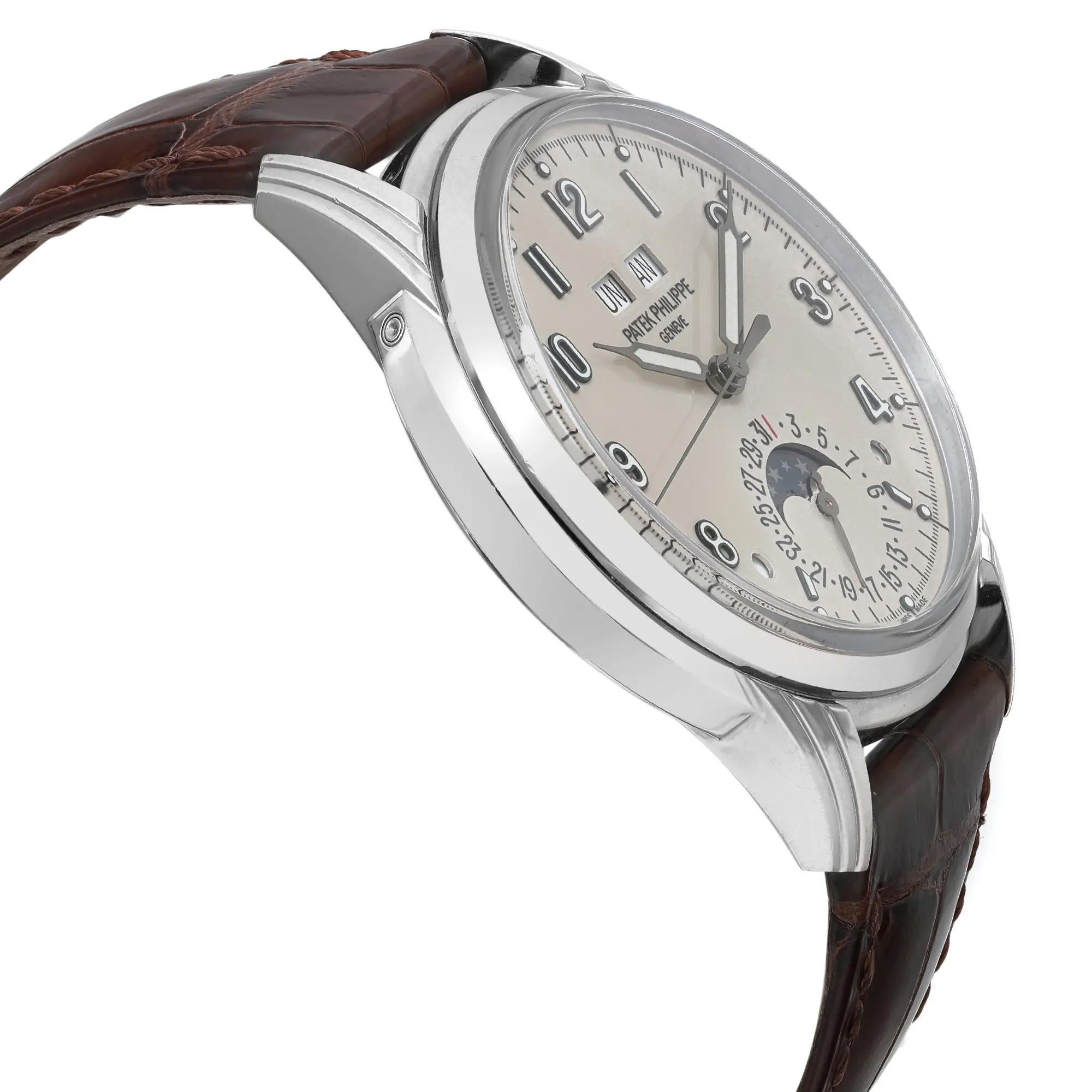 Men's Patek Philippe Grand Complications 18K White Gold Cream Dial Watch 5320G-001