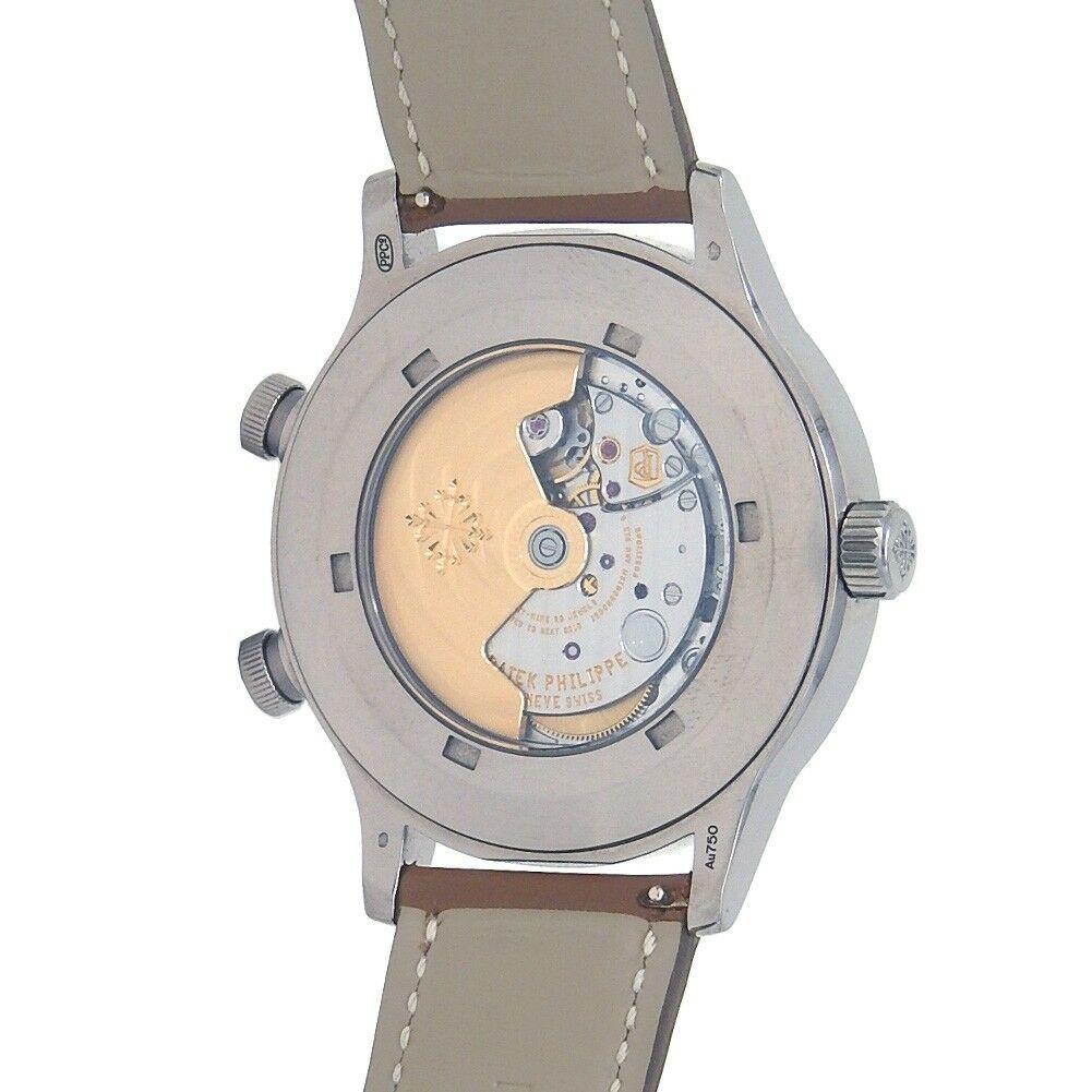 Patek Philippe Grand Complications Calatrava Pilot Travel Time 18k W/G 5524G-001 In Excellent Condition For Sale In New York, NY