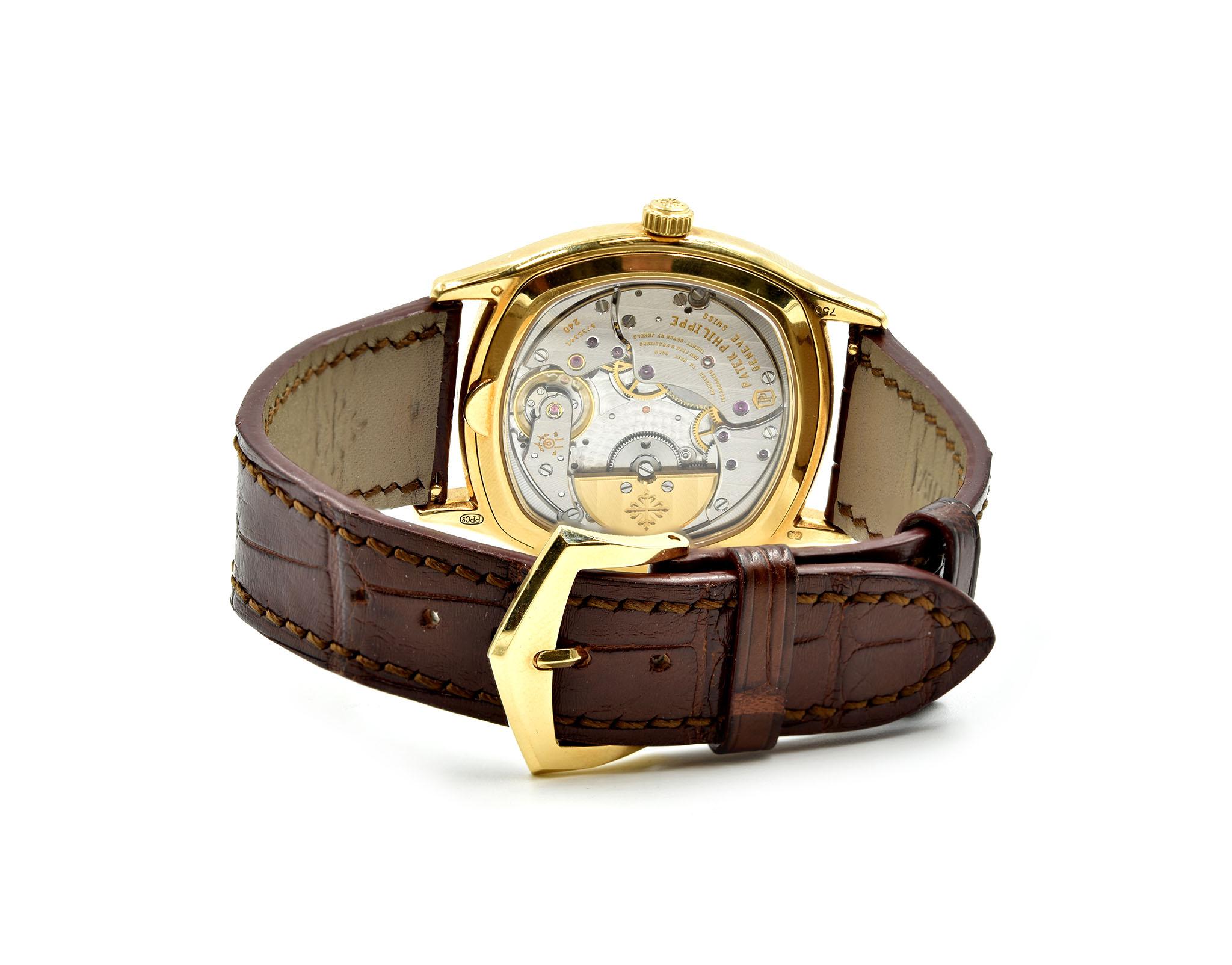 Men's Patek Philippe Grand Complications Cream Dial 18k Gold Wristwatch Ref 5940J-001
