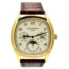 Patek Philippe Grand Complications Cream Dial 18k Gold Wristwatch Ref 5940J-001