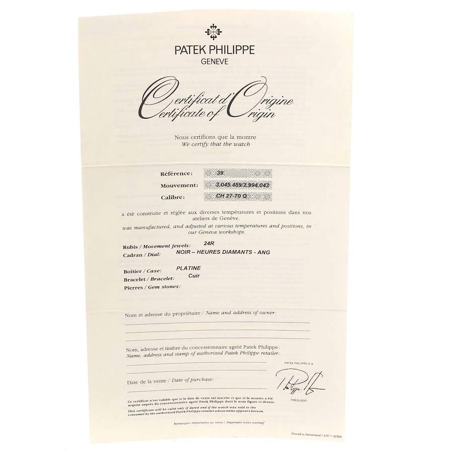 Patek Philippe Grand Complications Perpetual Calendar Platinum Watch 3970EP For Sale 5