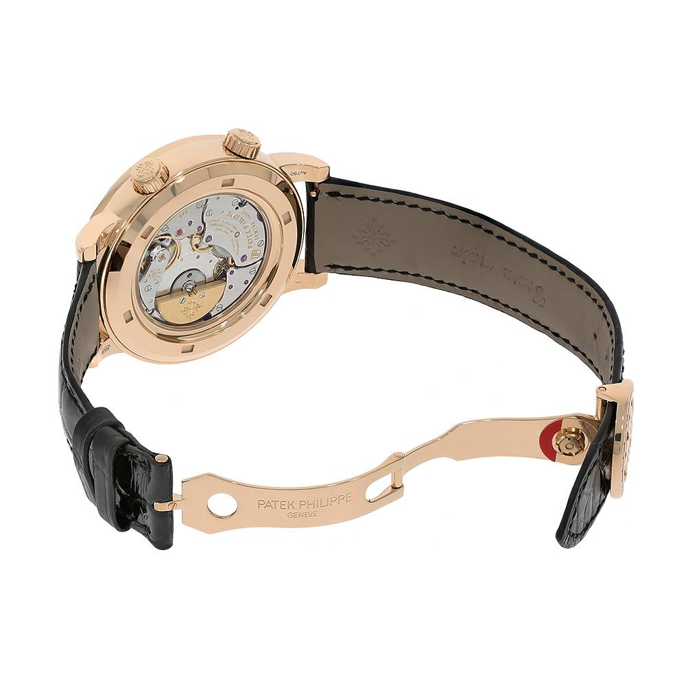 Patek Philippe Grand Complications Rose Gold Gem Celestial Uhr 6104R-001 im Zustand „Hervorragend“ in New York, NY