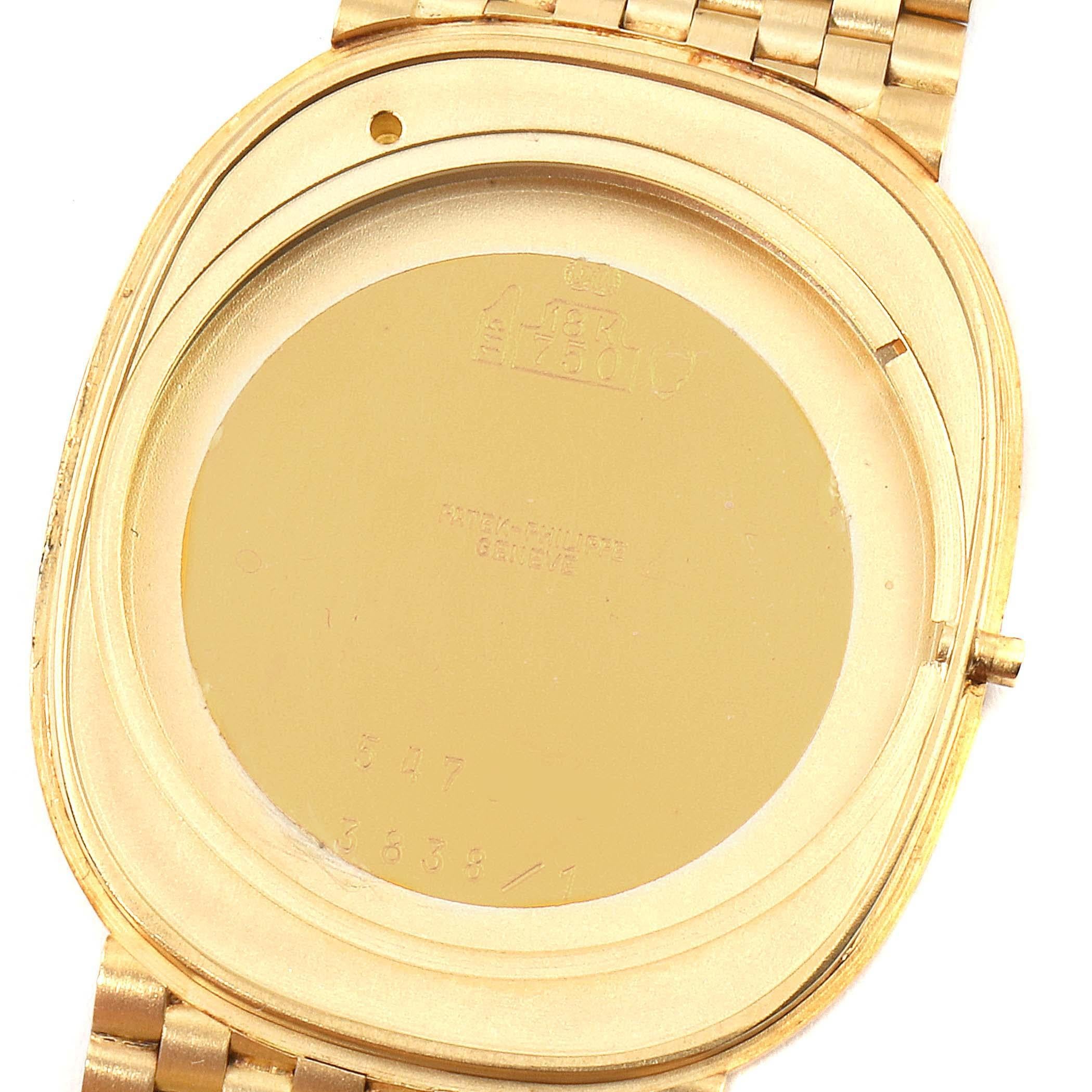 Women's or Men's Patek Philippe Grand Ellipse 18k Yellow Gold Mens Watch 3838