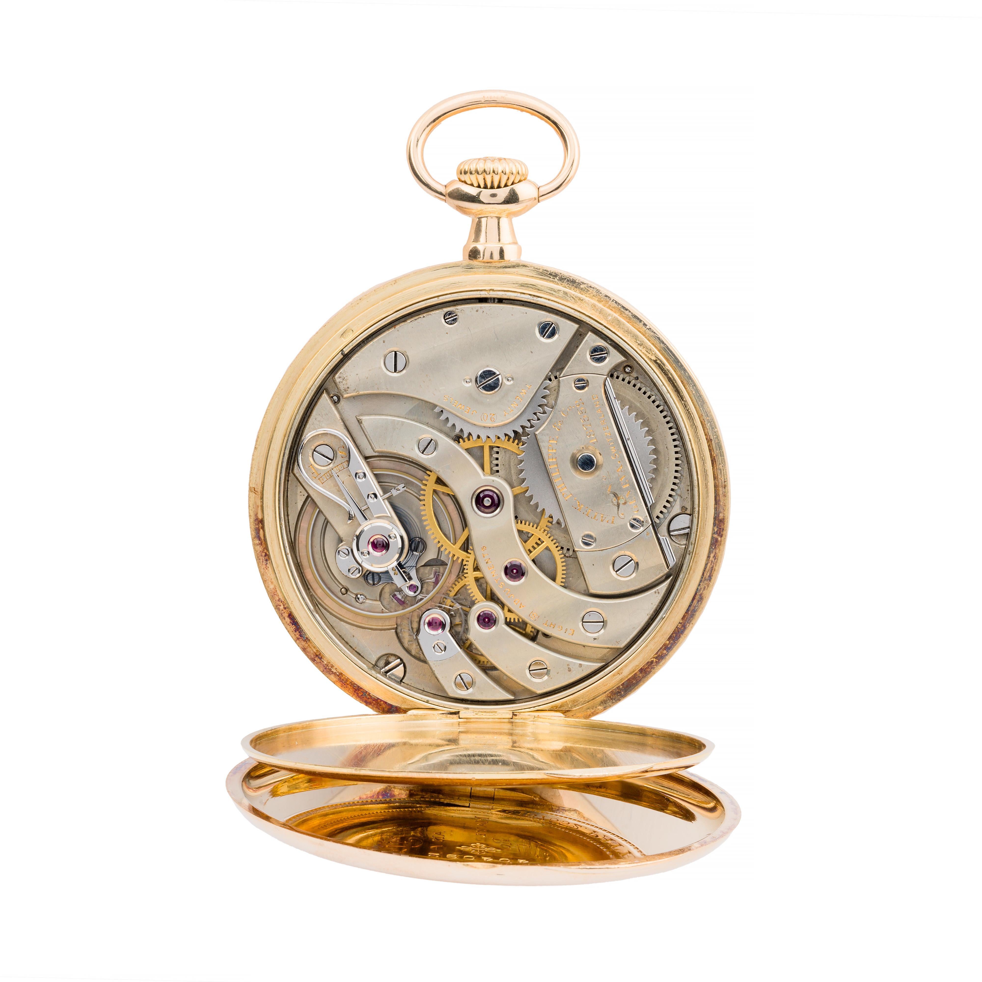 Patek Philippe High Grade 20 Jewel 18 Karat Gold Mens Pocket Watch 3