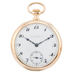 Patek Philippe High Grade 20 Jewel 18 Karat Gold Mens Pocket Watch