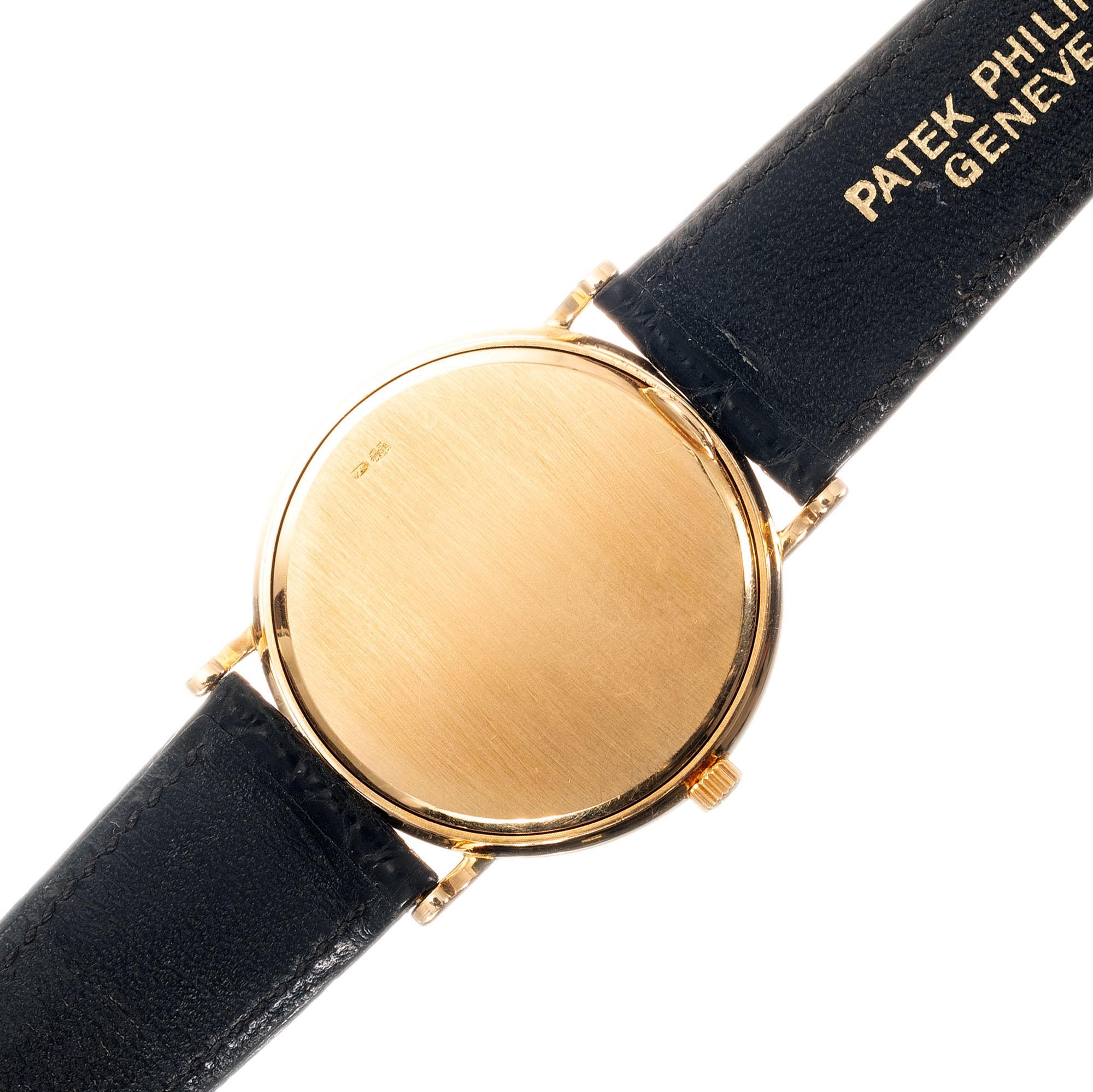 Patek Philippe Hobnail Calatrava Yellow Gold Quartz Wristwatch 2
