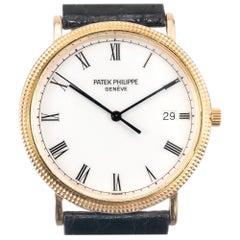 Patek Philippe Hobnail Calatrava Yellow Gold Quartz Wristwatch