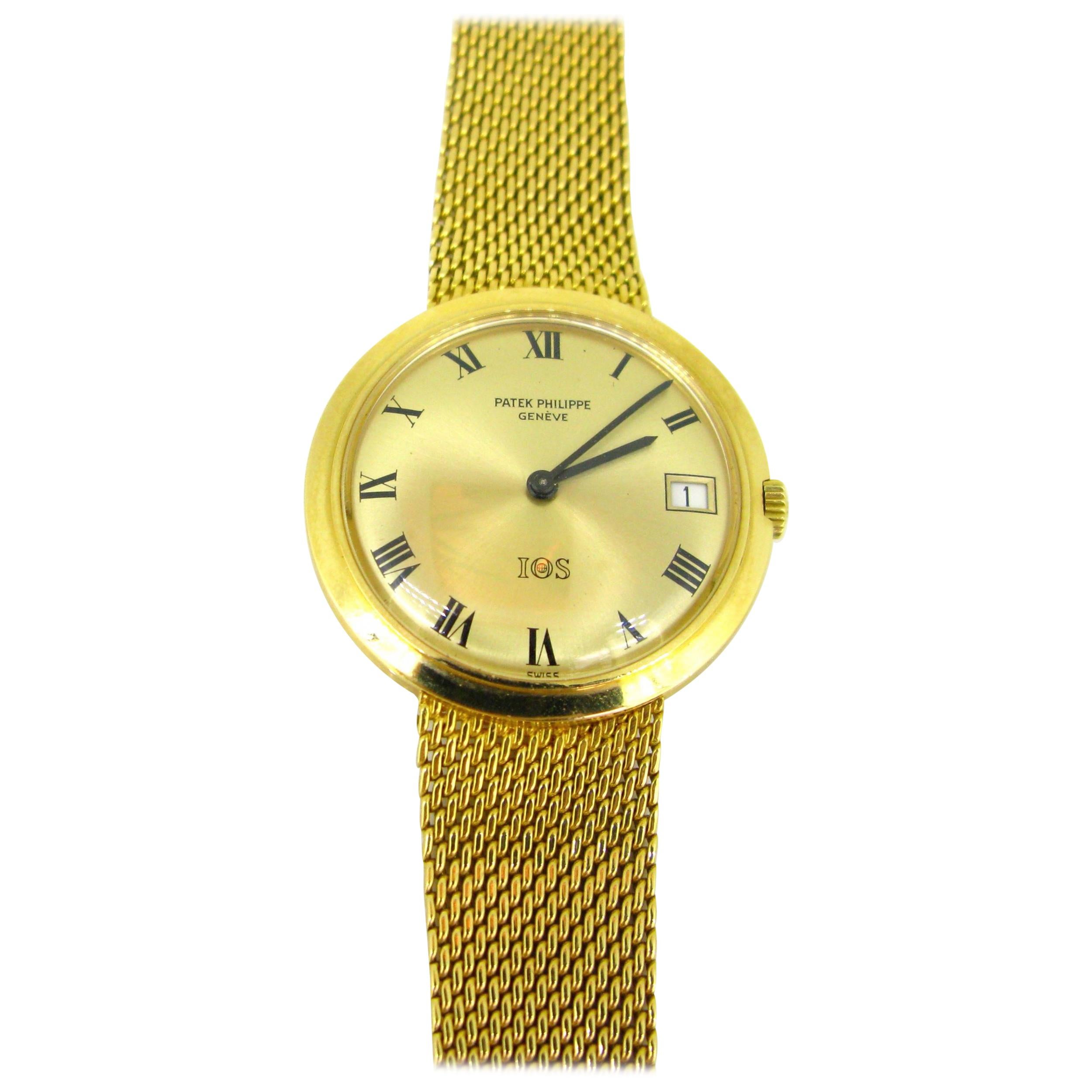 Patek Philippe IOS Million Dollar Yellow Gold Automatic Wristwatch, circa 1970
