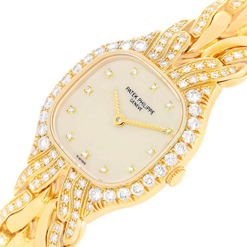 Patek Philippe La Flamme 18 Karat Yellow Gold Diamond Ladies Watch 4815/3 4