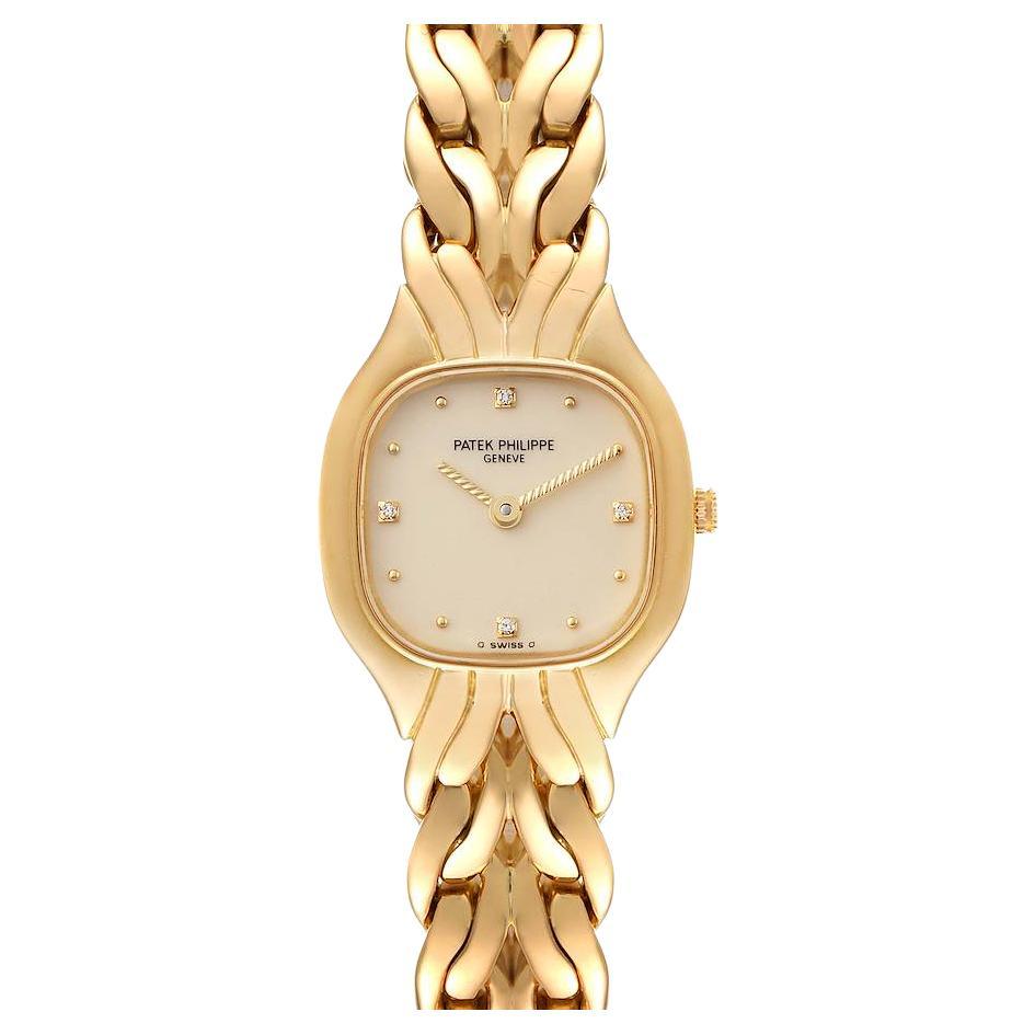 Patek Philippe La Flamme 18k Yellow Gold Diamond Ladies Watch 4815 For Sale  at 1stDibs