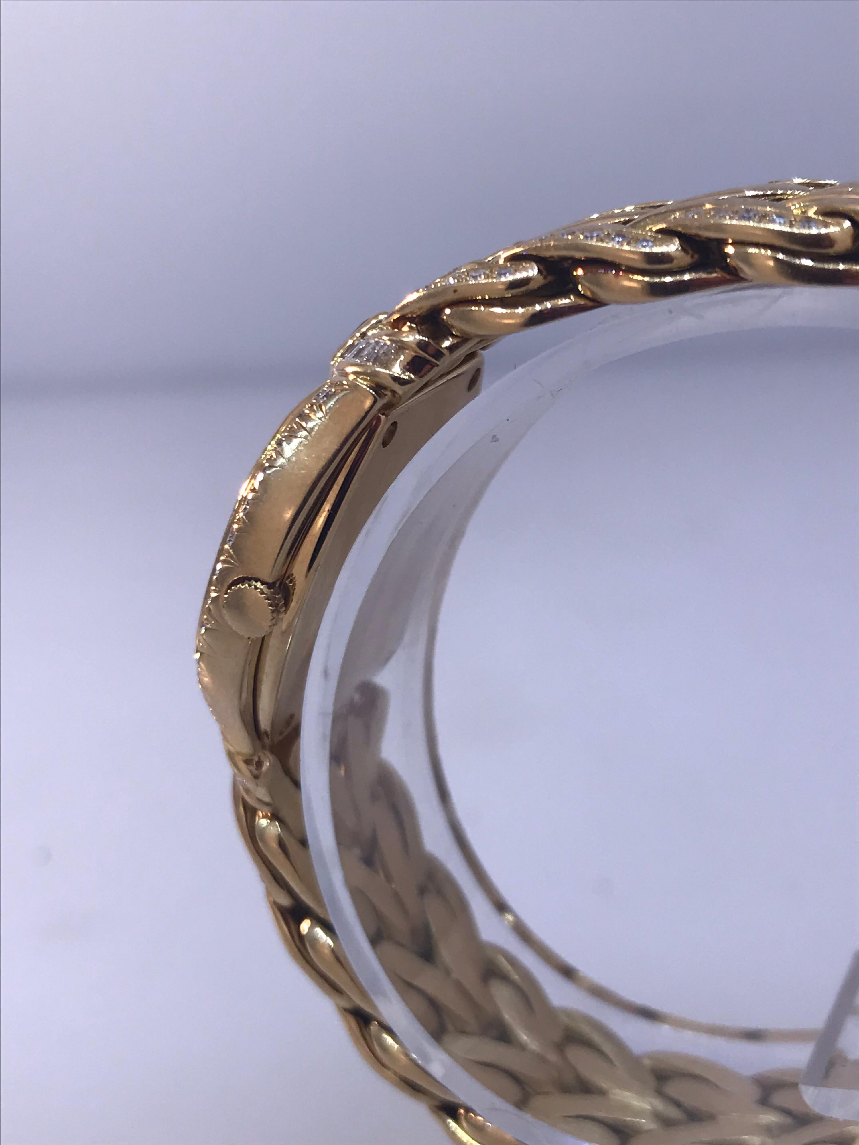 Patek Philippe La Flamme Yellow Gold Pave Diamond and Sapphire Ladies Watch 4808 For Sale 2