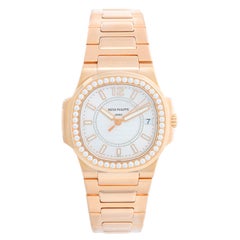 Patek Philippe Ladies 18k Rose Gold Diamond Nautilus 7010/1R