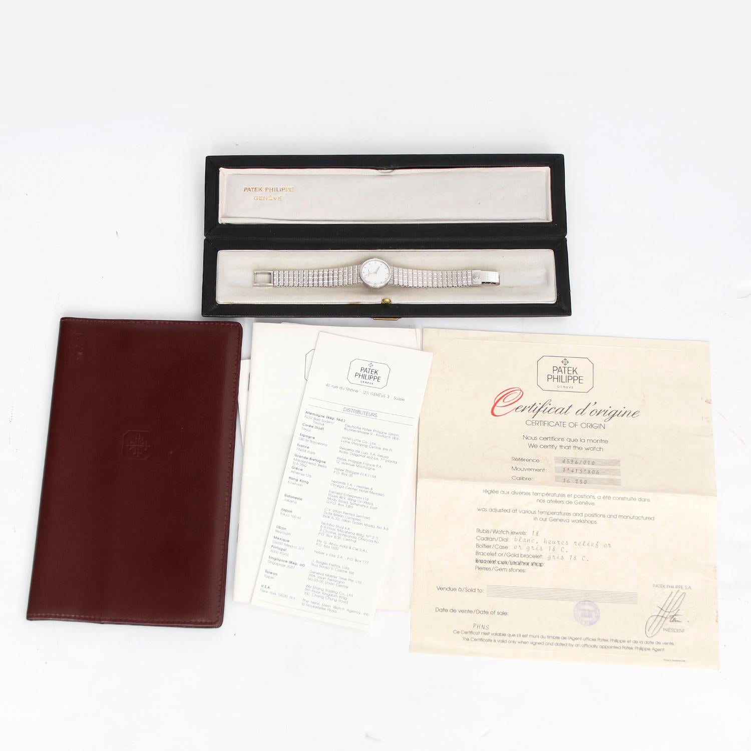Patek Philippe Ladies Calatrava 18K White Gold Watch 4596/010 1