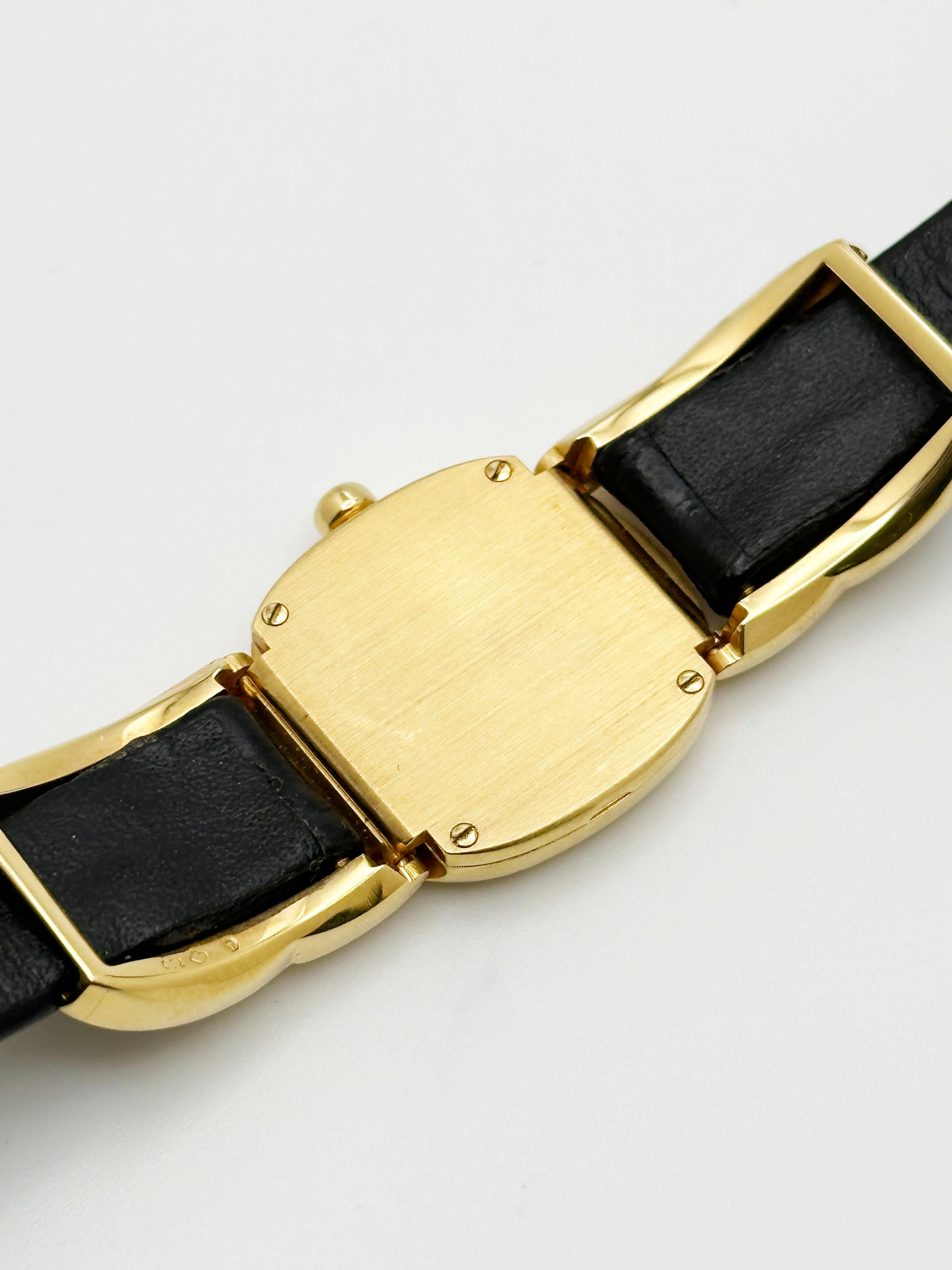Patek Philippe pour femme Ellipse 4830J Bracelet en cuir doré et or jaune 18 carats en vente 5