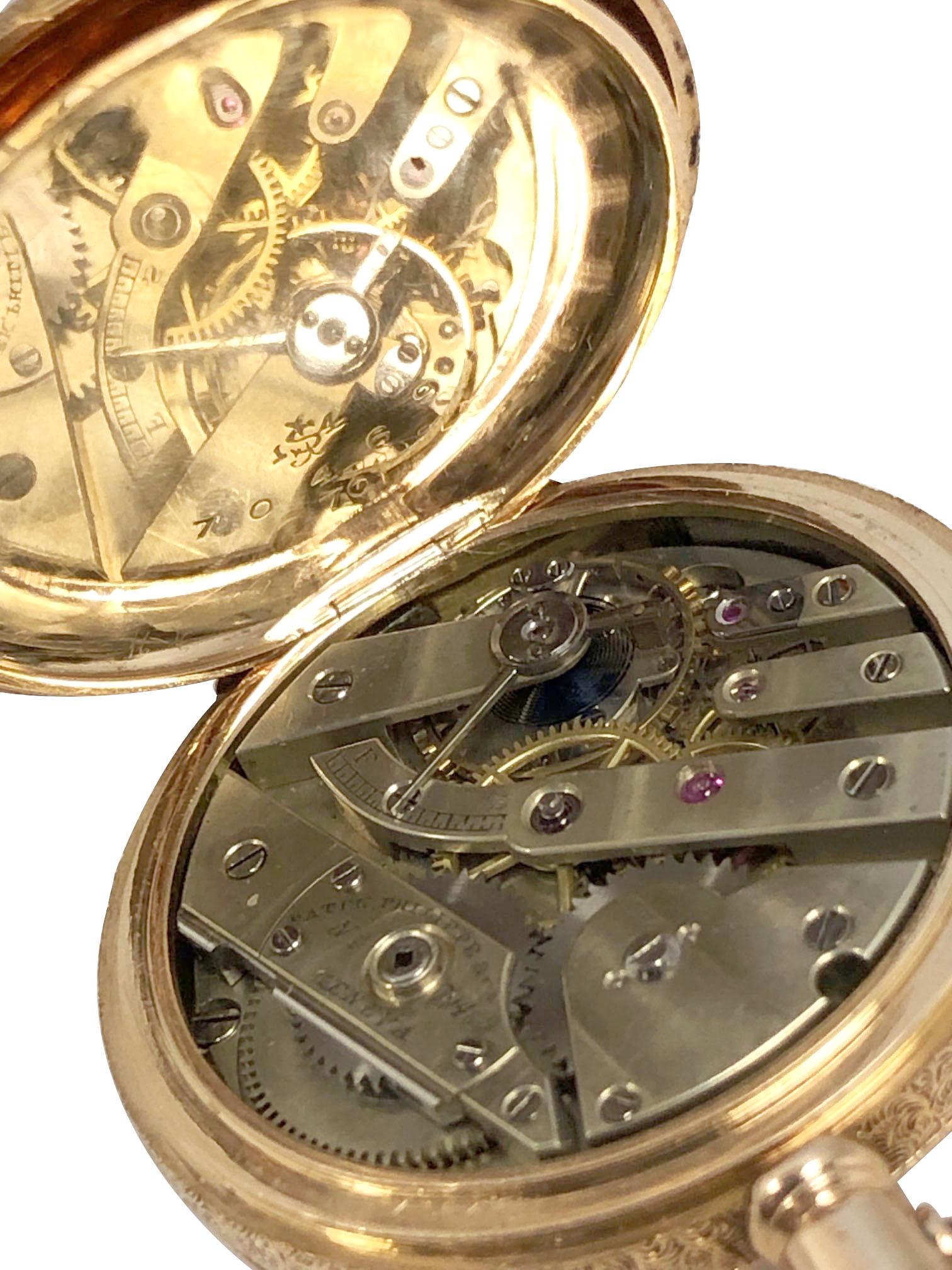 Patek Philippe Ladies Multi Color Gold Pocket Watch For Sale 7