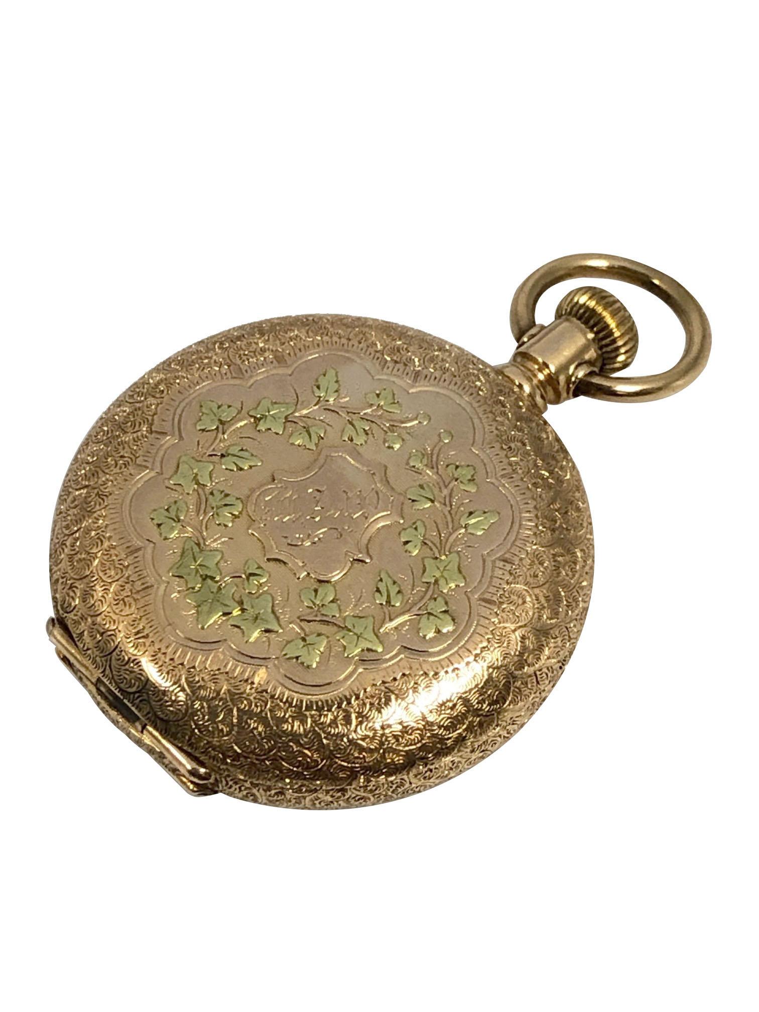 Patek Philippe Ladies Multi Color Gold Pocket Watch For Sale 8