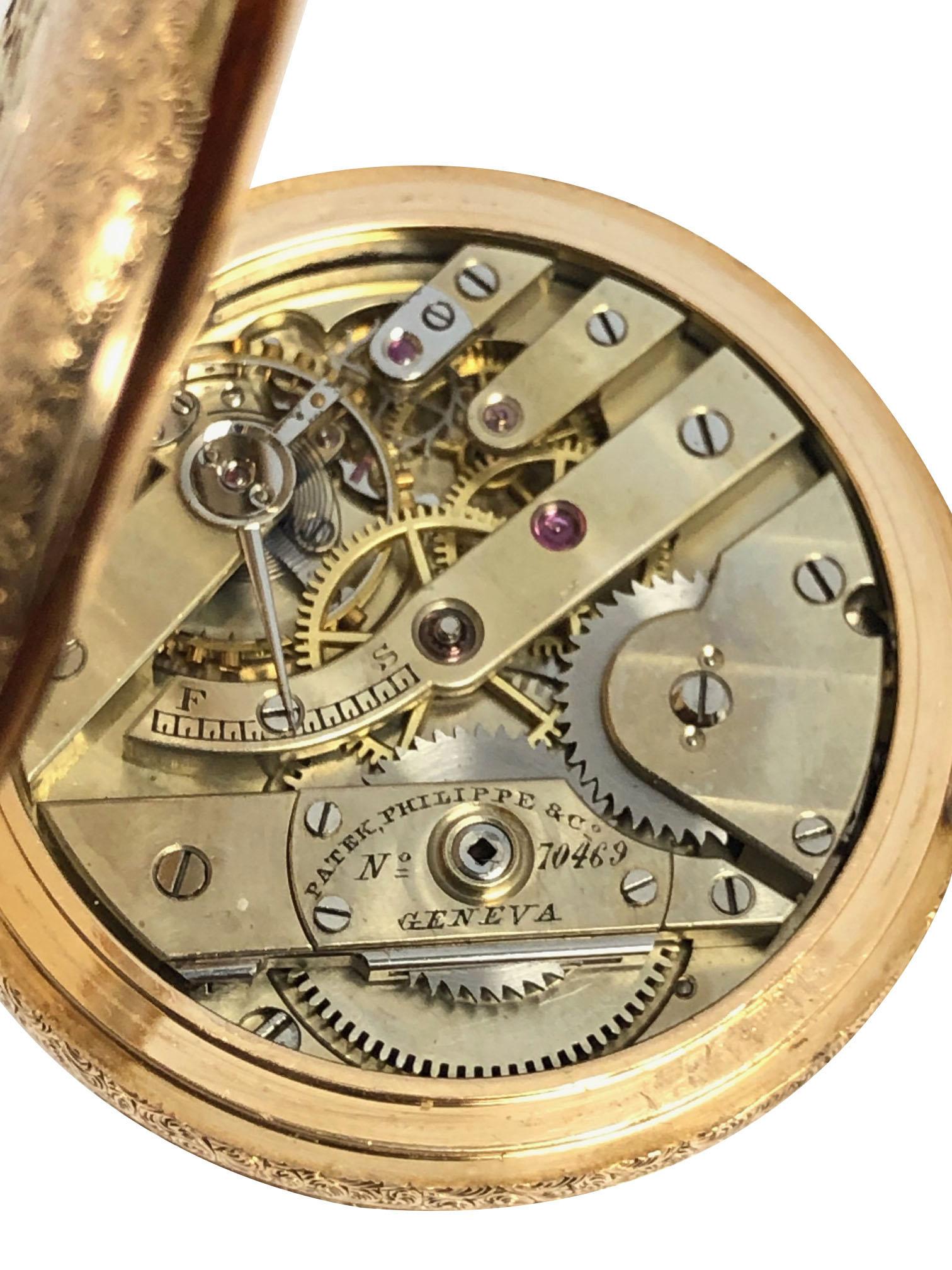 Patek Philippe Ladies Multi Color Gold Pocket Watch For Sale 5