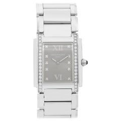 Patek Philippe Ladies Stainless Steel Diamond Twenty-4 Quartz Wristwatch 