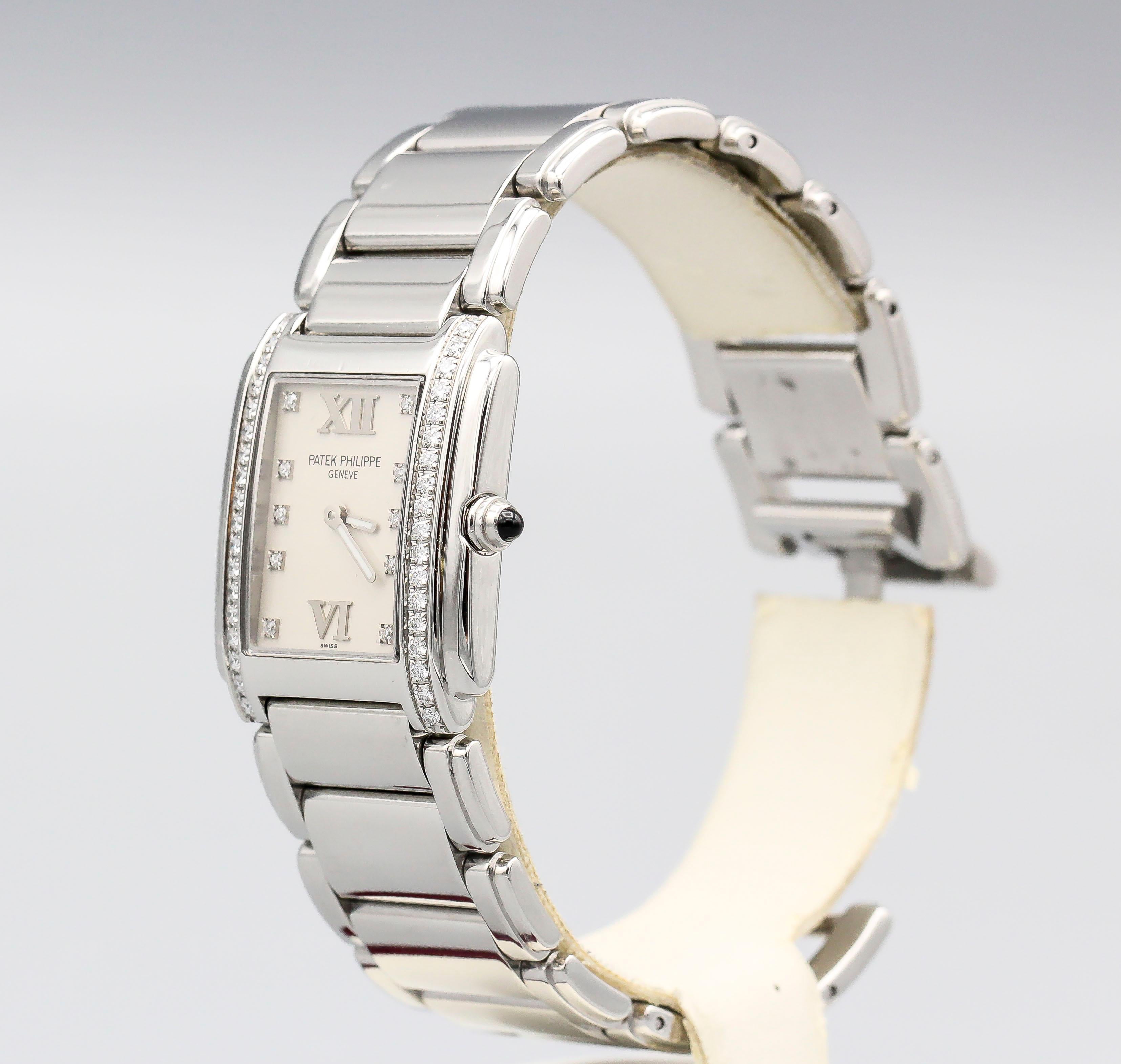 Fine diamond and stainless steel watch from the 